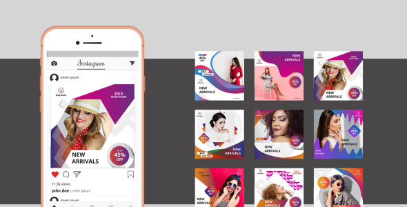 Шаблон для соцсетей на тему графика