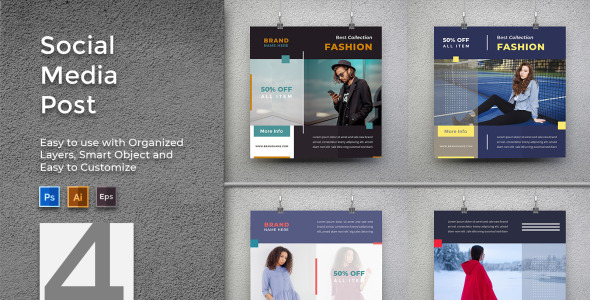 Шаблон для соцсетей на тему графика