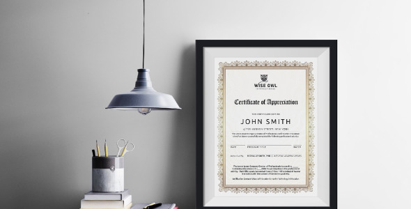 Шаблон сертификата на тему графика