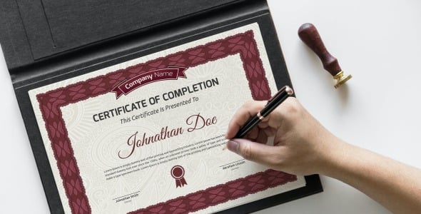 Шаблон сертификата на тему графика