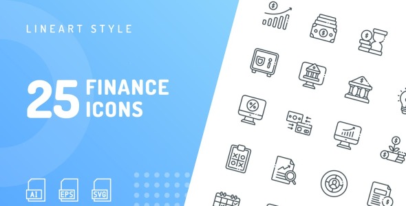 Набор иконок на тему финансы