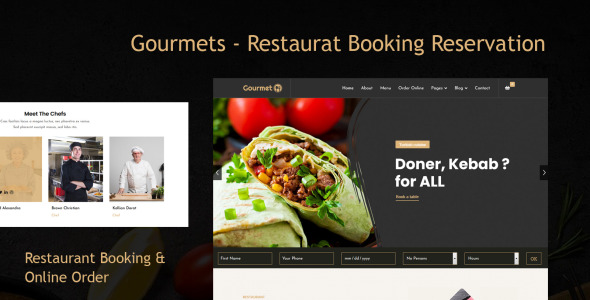 restaurat booking бронирование joomla шаблон