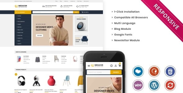 модный магазин отзывчивая тема woocommerce