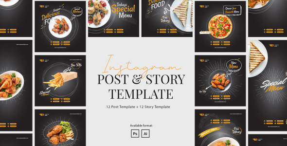 Шаблон для соцсетей на тему графика