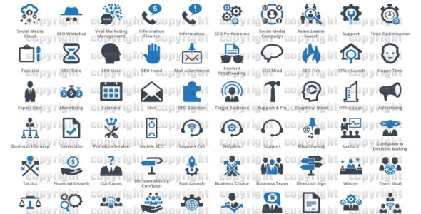 Набор иконок на тему графика