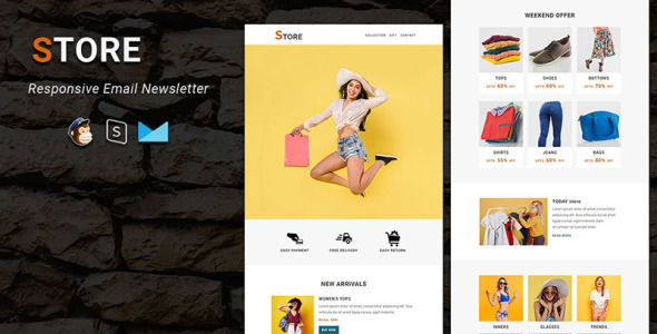 адаптивный шаблон электронной рассылки новостей