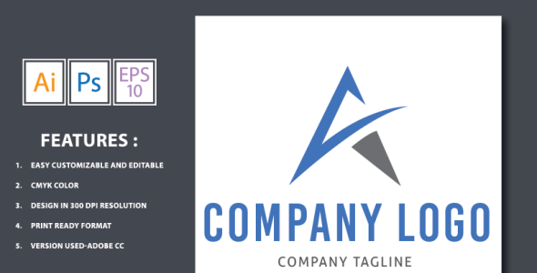 Шаблон логотипа на тему графика