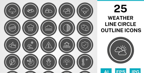 Набор иконок на тему weather