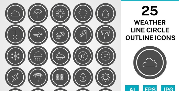 Набор иконок на тему weather