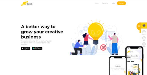 креативный шаблон бизнес-сайта
