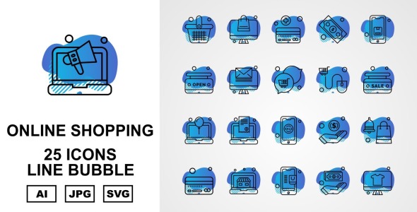 Набор иконок на тему shopping