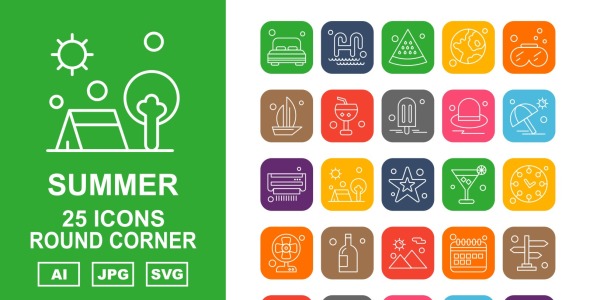 Набор иконок на тему weather