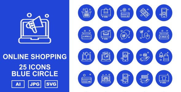 Набор иконок на тему shopping