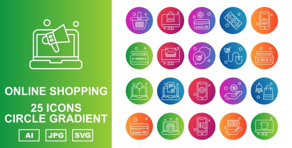 Набор иконок на тему shopping