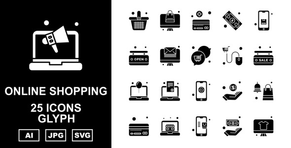 Набор иконок на тему shopping