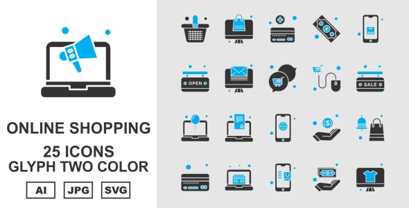 Набор иконок на тему shopping