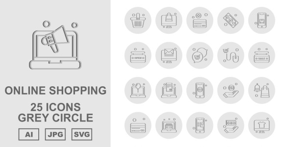 Набор иконок на тему shopping