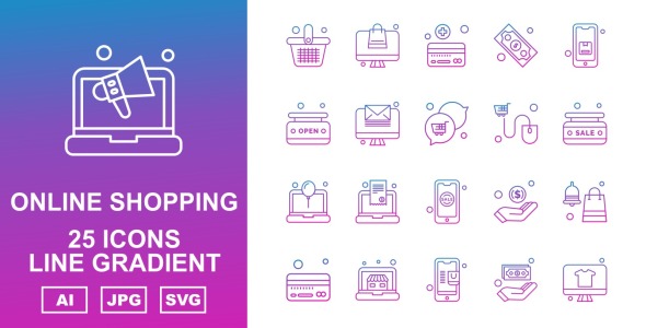 Набор иконок на тему shopping