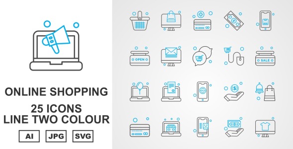 Набор иконок на тему shopping