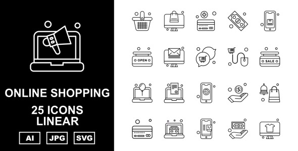 Набор иконок на тему shopping