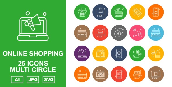 Набор иконок на тему shopping