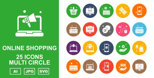 Набор иконок на тему shopping