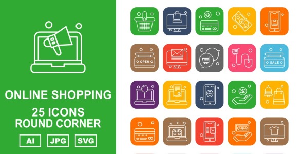 Набор иконок на тему shopping