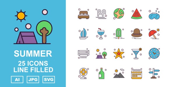 Набор иконок на тему weather