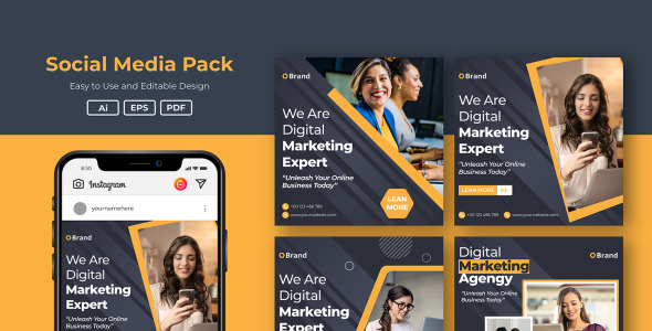 Шаблон для соцсетей на тему графика