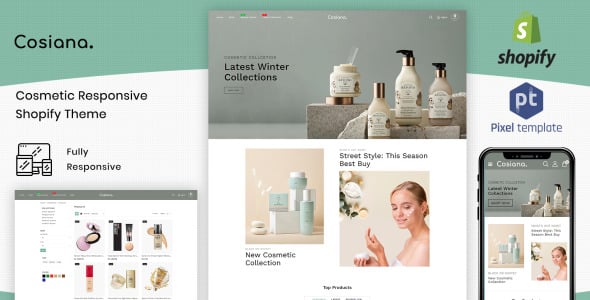 косметика электронная коммерция shopify тема