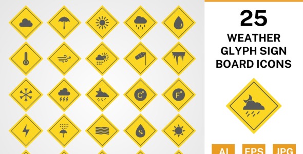 Набор иконок на тему weather