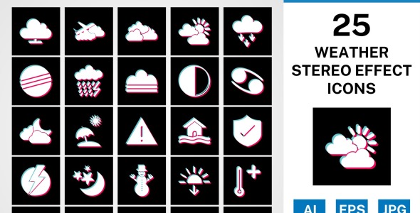 Набор иконок на тему weather