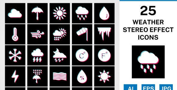 Набор иконок на тему weather