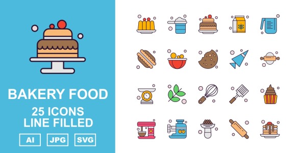 Набор иконок на тему food