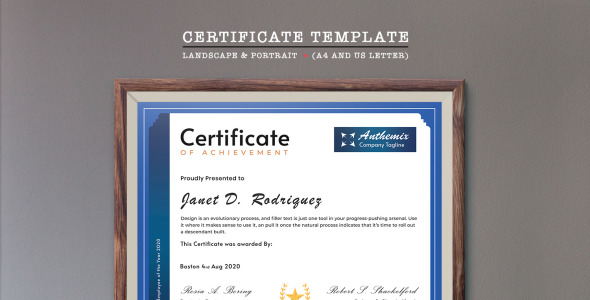 Шаблон сертификата на тему графика