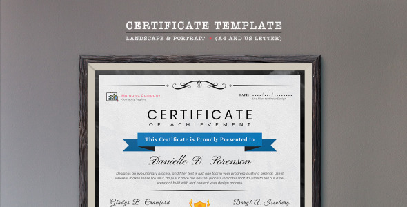 Шаблон сертификата на тему графика