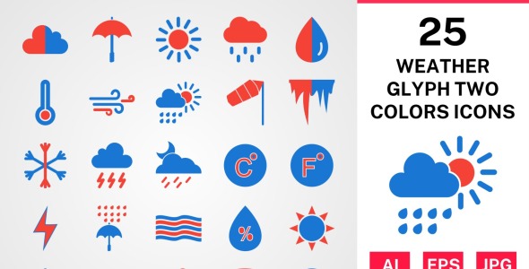 Набор иконок на тему weather