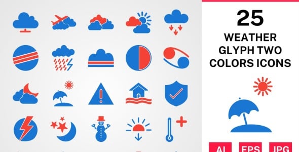 Набор иконок на тему weather