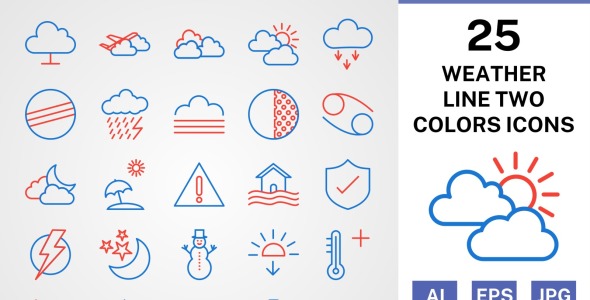 Набор иконок на тему weather