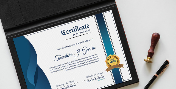 Шаблон сертификата на тему графика