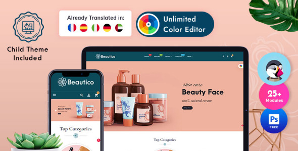 тема beautico prestashop