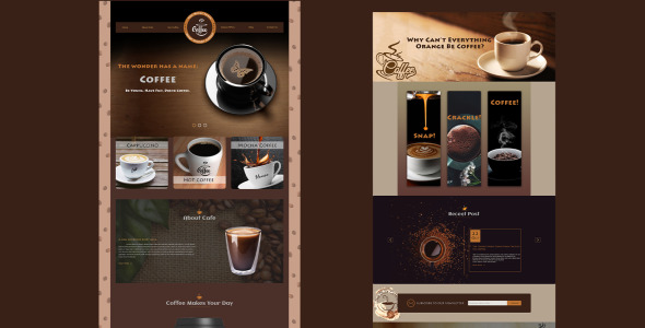 PSD шаблон на тему еда и ресторан