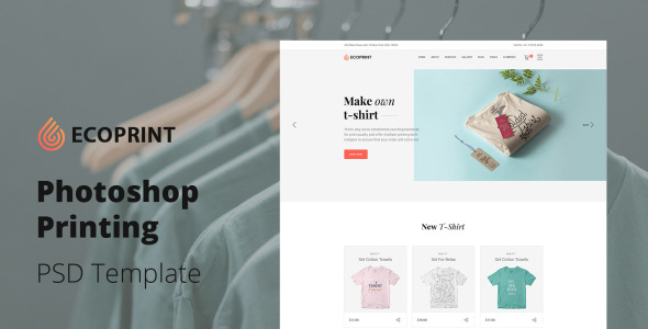 PSD шаблон на тему типография