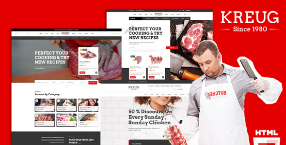 Meat Farm &amp; Poultry Store Website Template