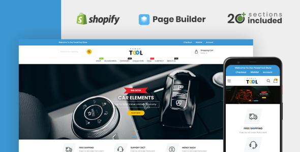 Power Tools and Accessories Store Shopify Theme