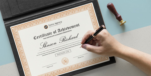 Шаблон сертификата на тему графика