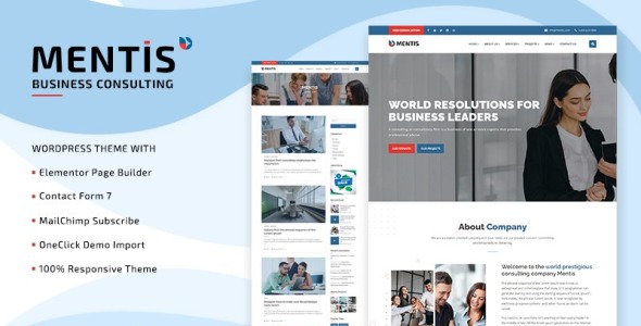бизнес консалтинг wordpress elementor theme