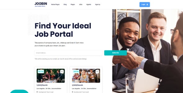 шаблон веб-сайта портала доска вакансий