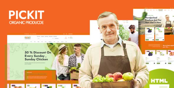 шаблон сайта органических продуктов питания