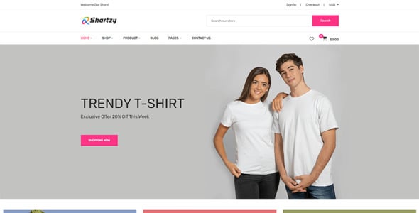 футболка магазин отзывчивый shopify тема